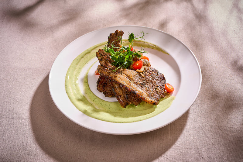 Grilled Lamb Chops + Mint Yogurt