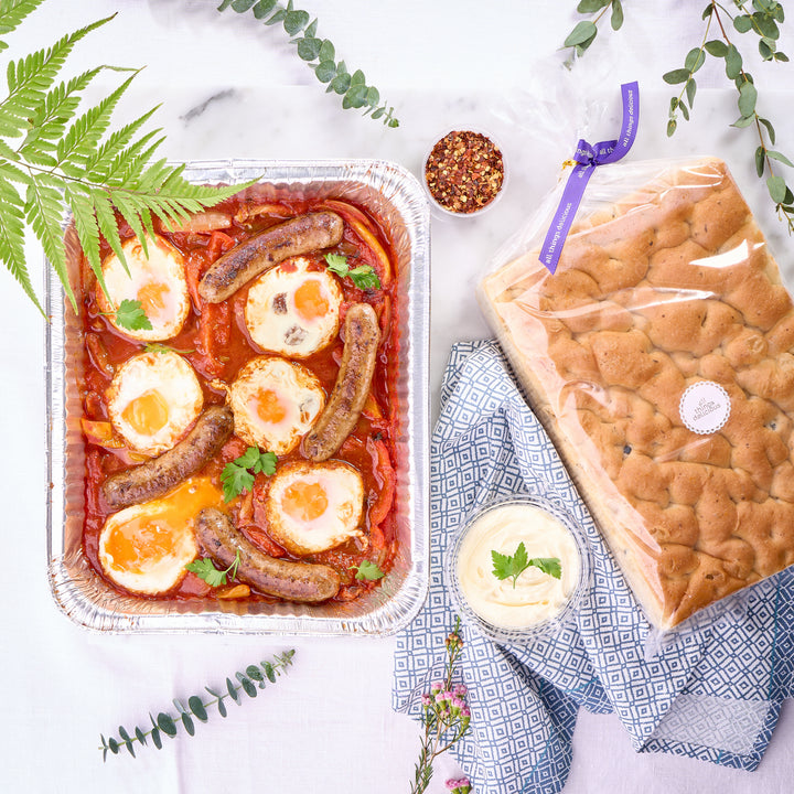 Shakshouka Tray with Focaccia
