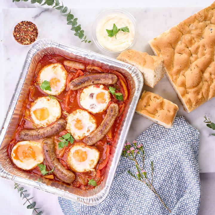 Shakshouka Tray with Focaccia