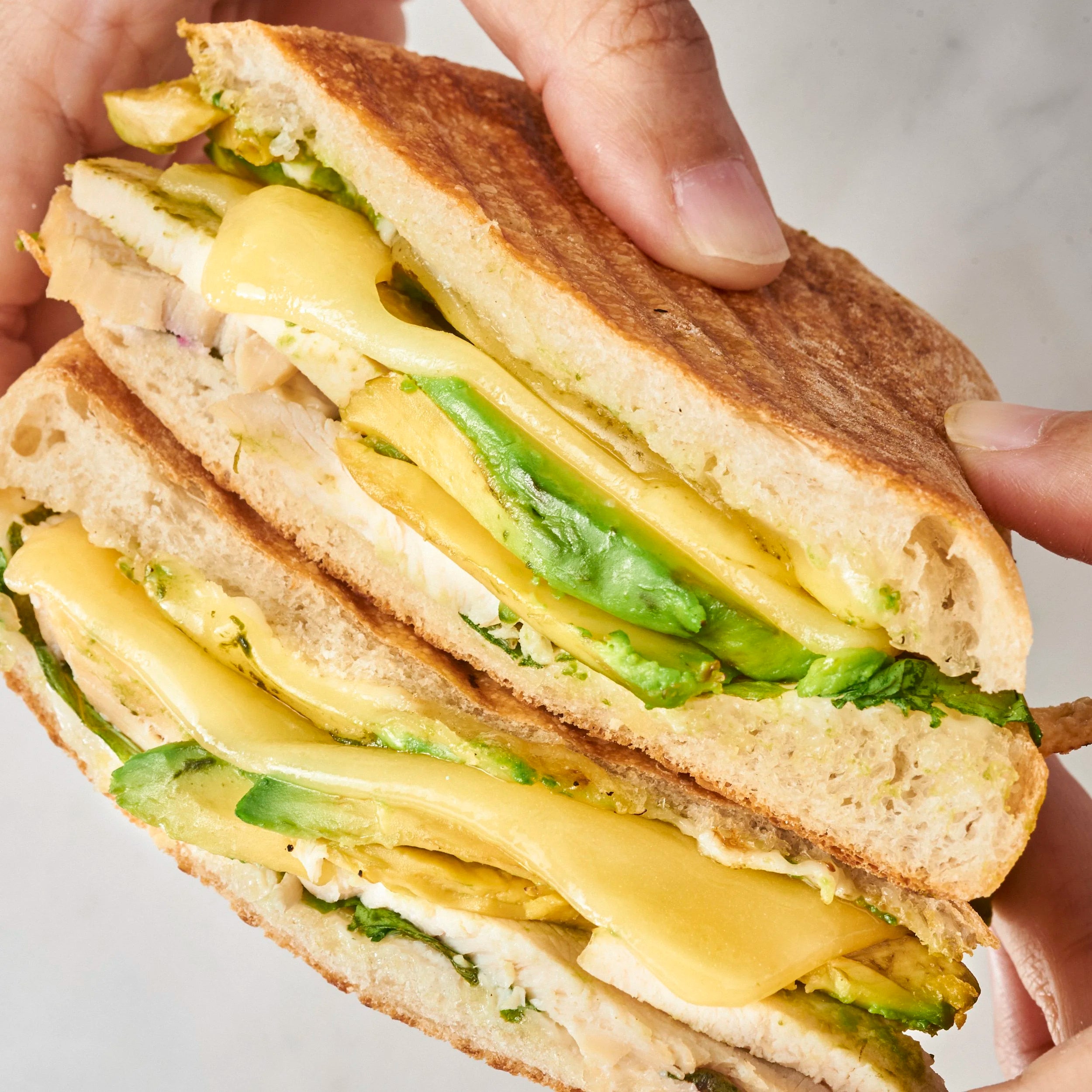 Roast Chicken Avocado Panini