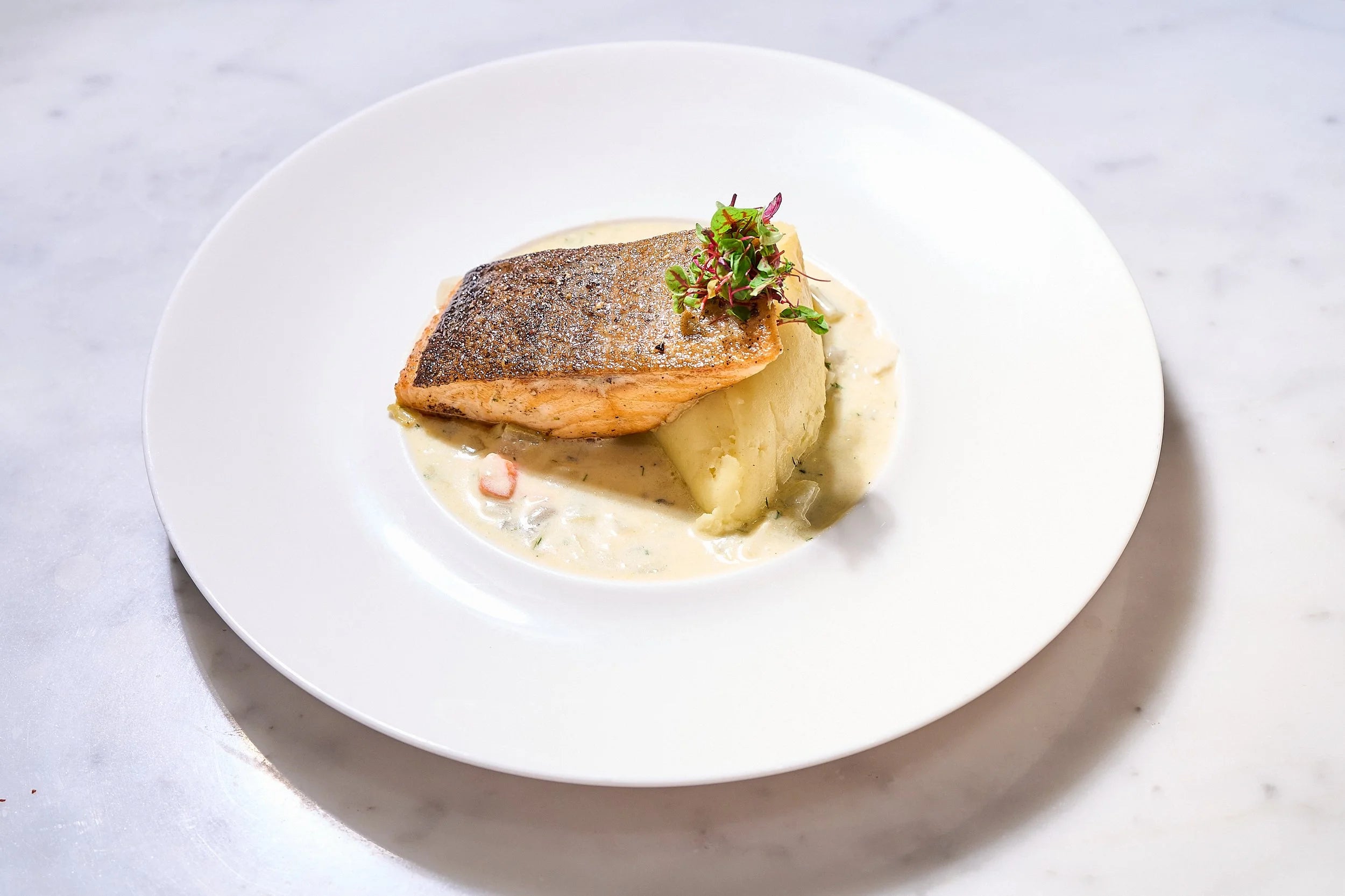 Pan-seared Salmon & Mash