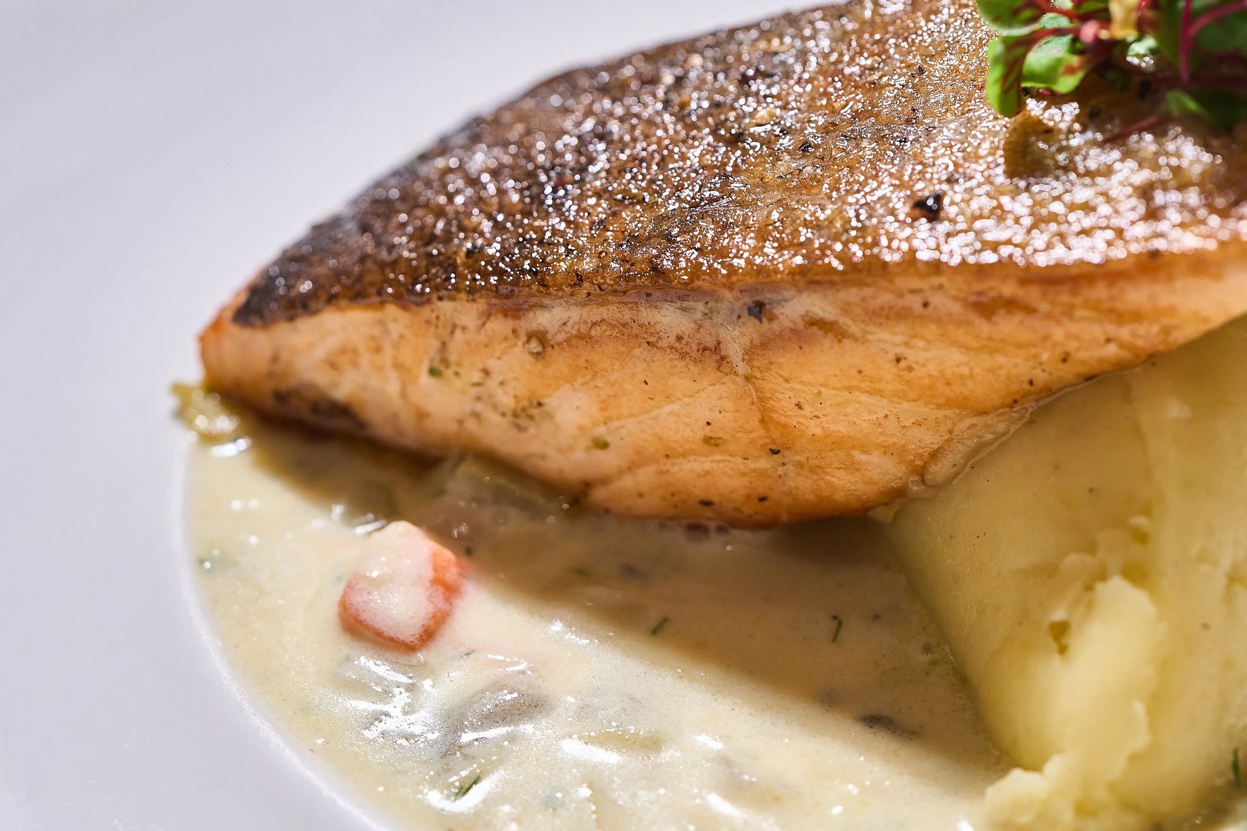 Pan-seared Salmon & Mash