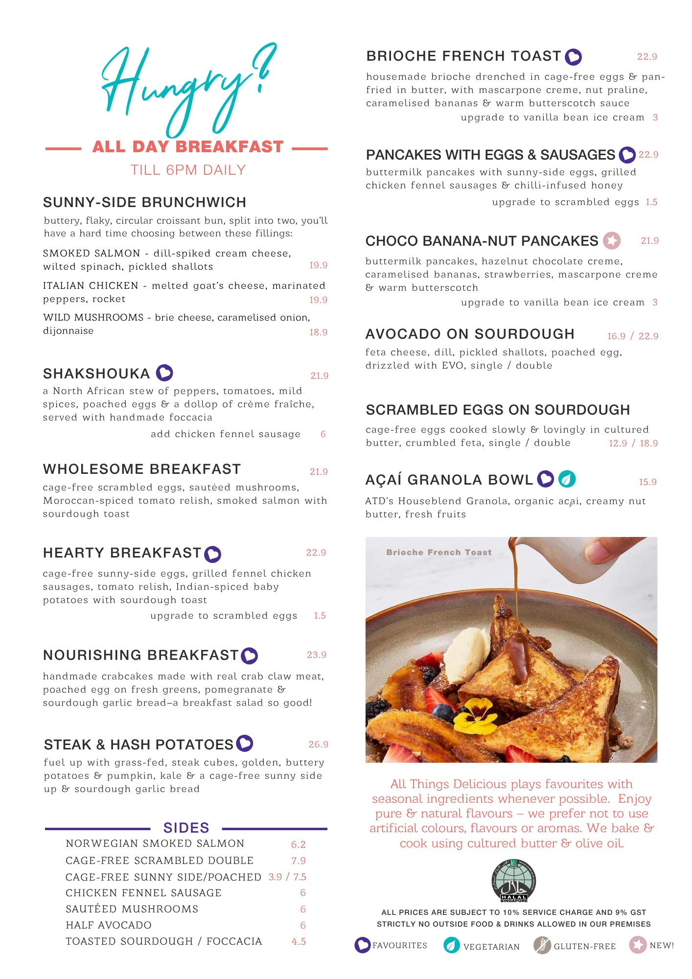 All Things Delicious All Day Café Menu — Page 1