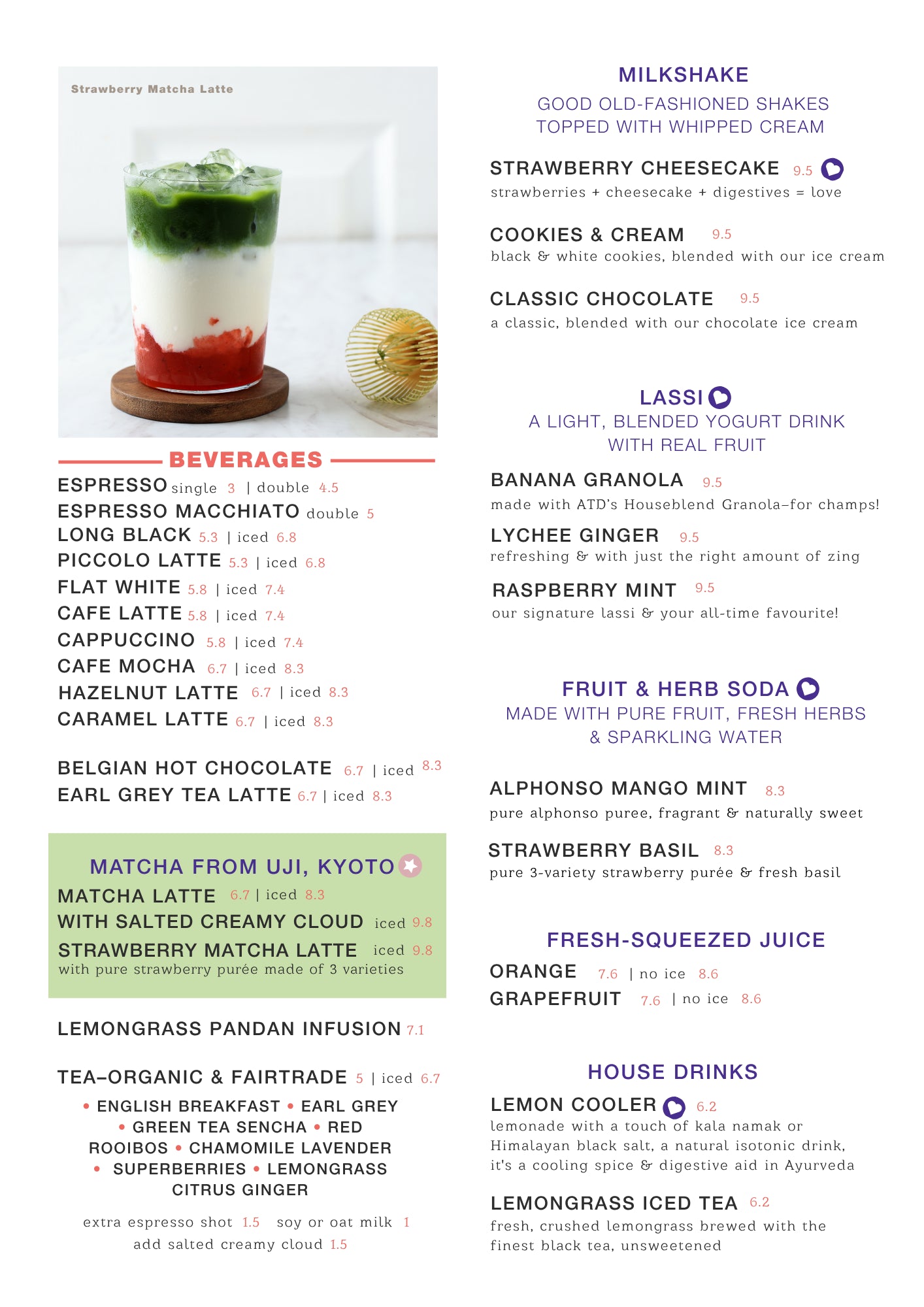 All Things Delicious All Day Café Menu — Page 5 (Drinks)