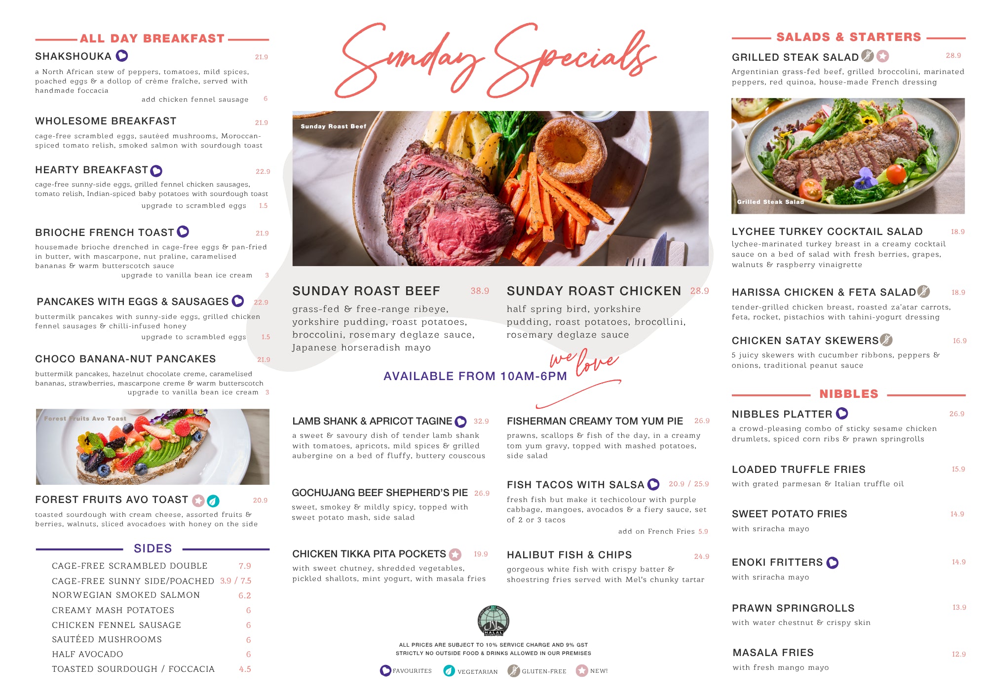 All Things Delicious Sunday Roast Menu