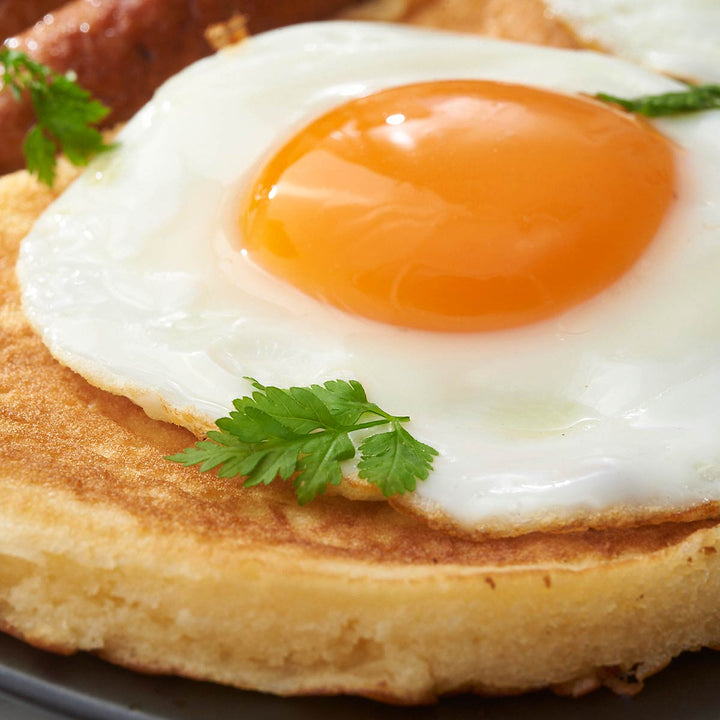 Pancakes with Eggs and Sausages