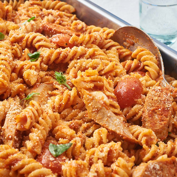 Fennel Sausage &amp; Cherry Tomatoes Pasta Tray